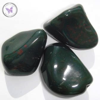 Bloodstone Tumble Stone Keychain