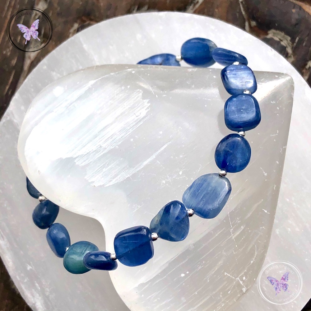 Blue Kyanite Pebble Bracelet