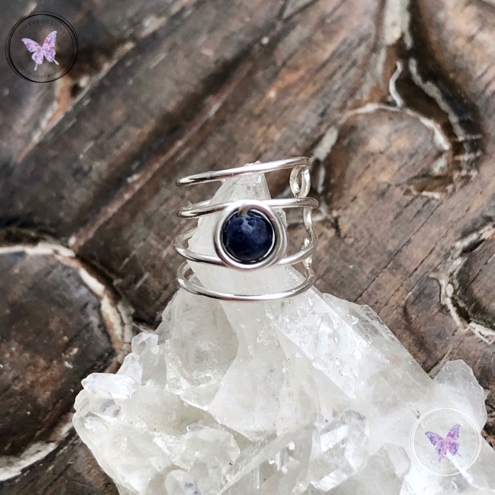 Blue Sapphire Ear Cuff