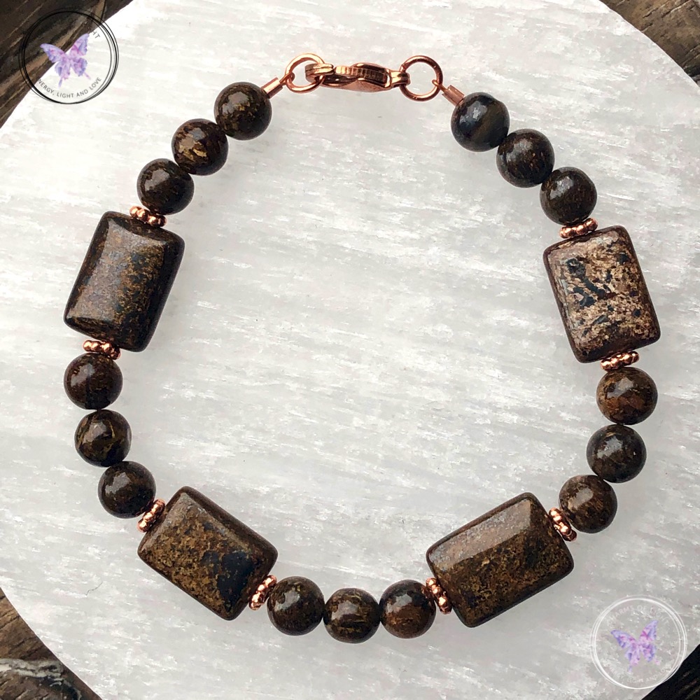 Bronzite & Copper Bracelet