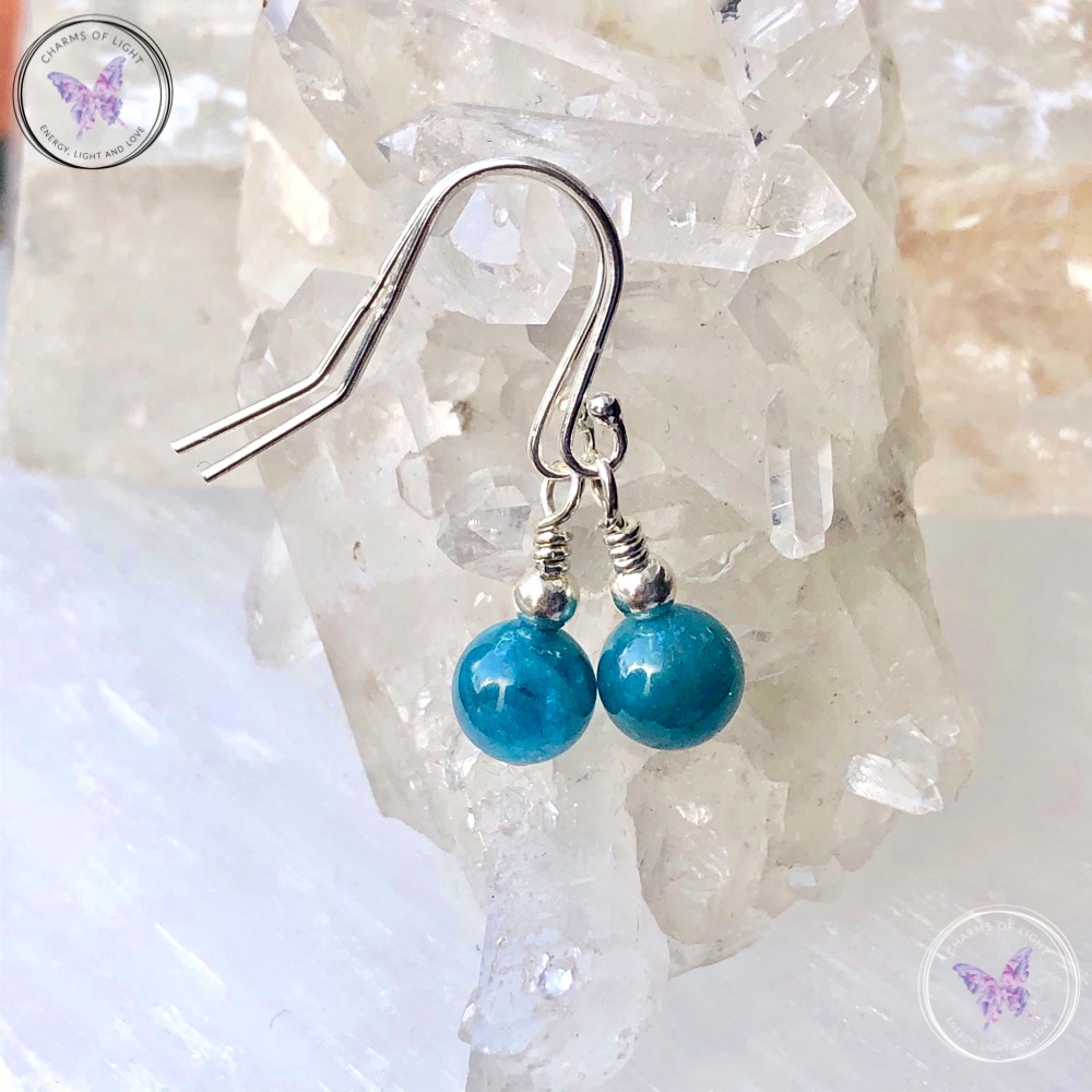 Classical Apatite Silver Earrings