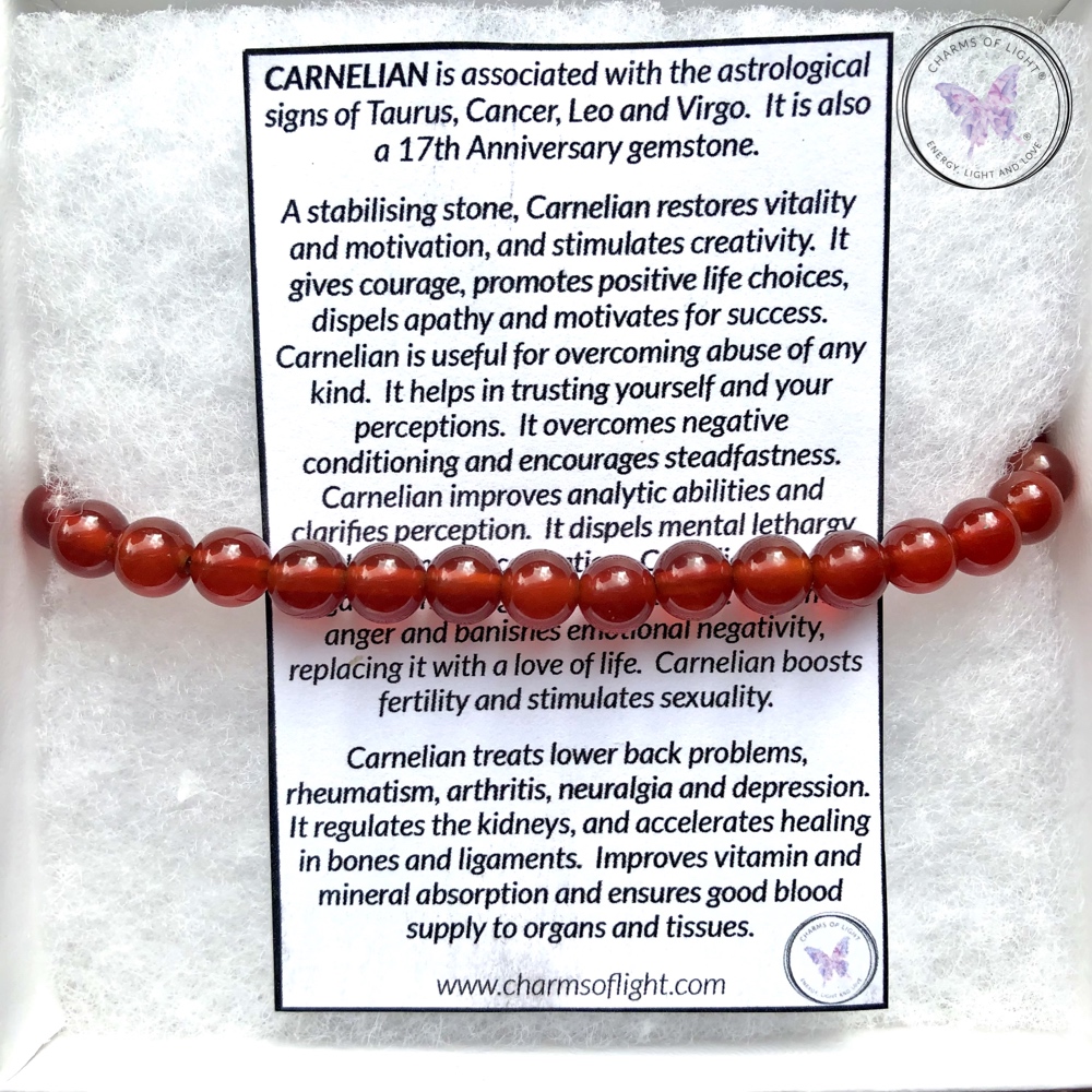 Classical Carnelian Healing Bracelet