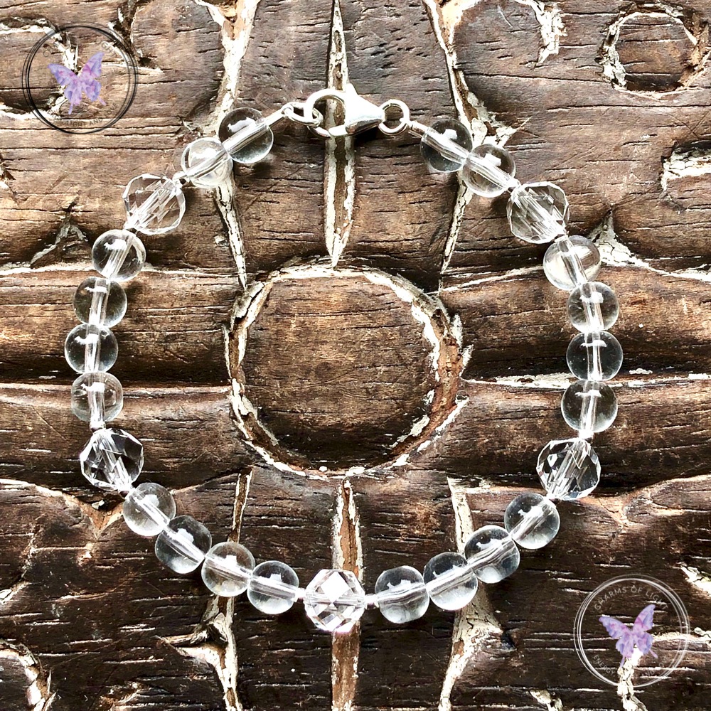 Clear Quartz Facet Feature Bracelet