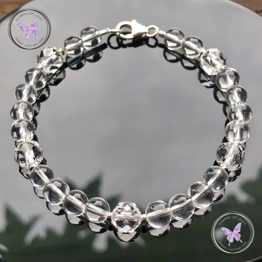 Clear Quartz Facet Feature Bracelet