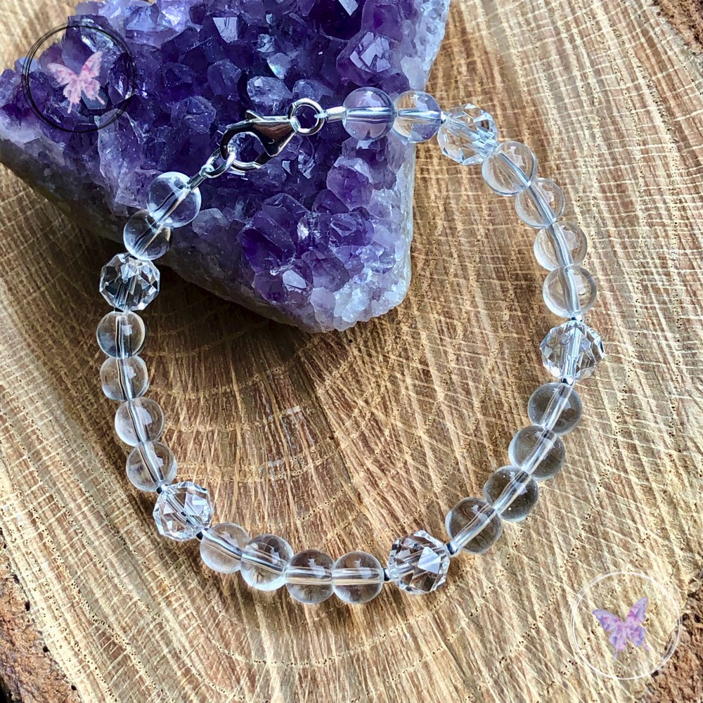Clear Quartz Facet Feature Bracelet