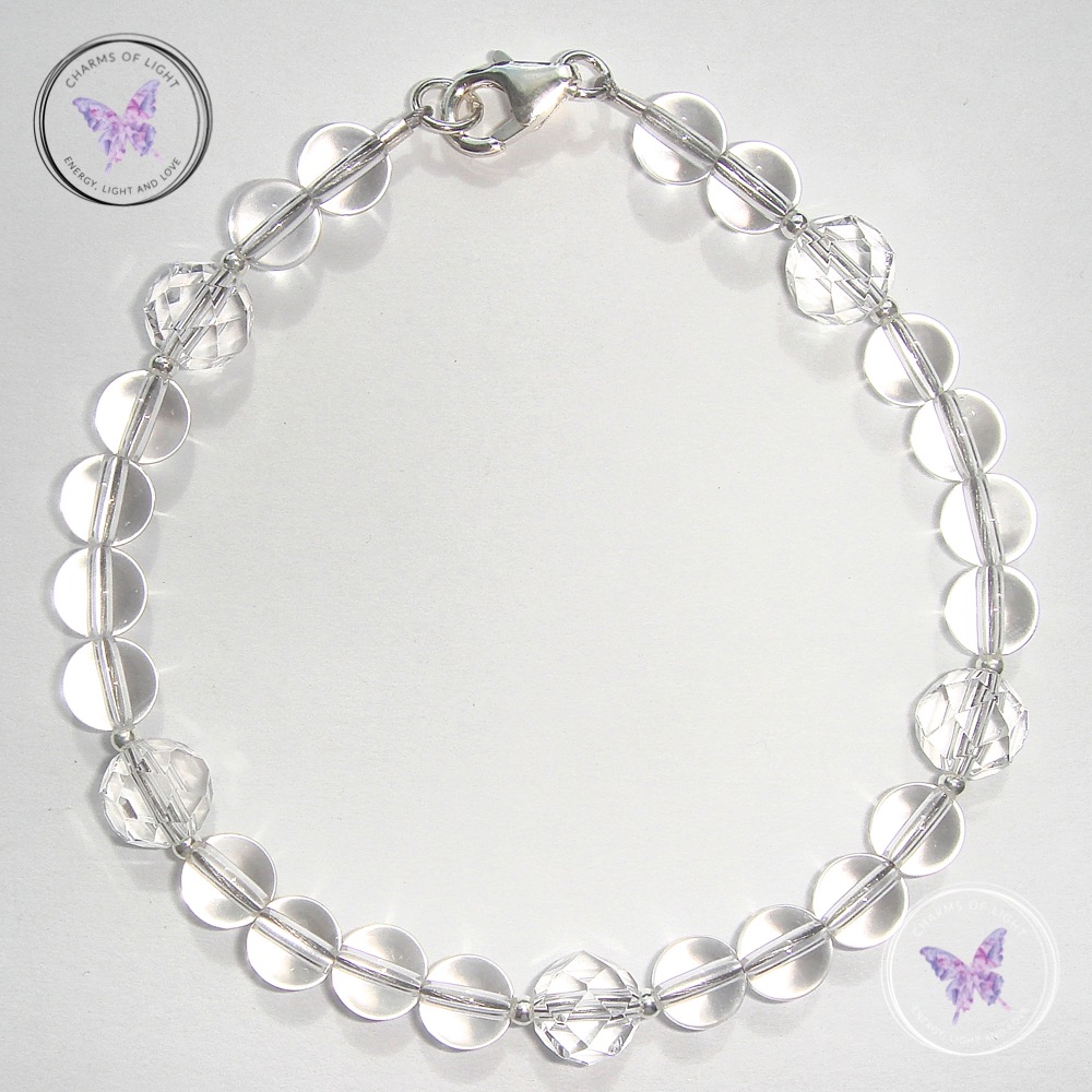 Clear Quartz Facet Feature Bracelet