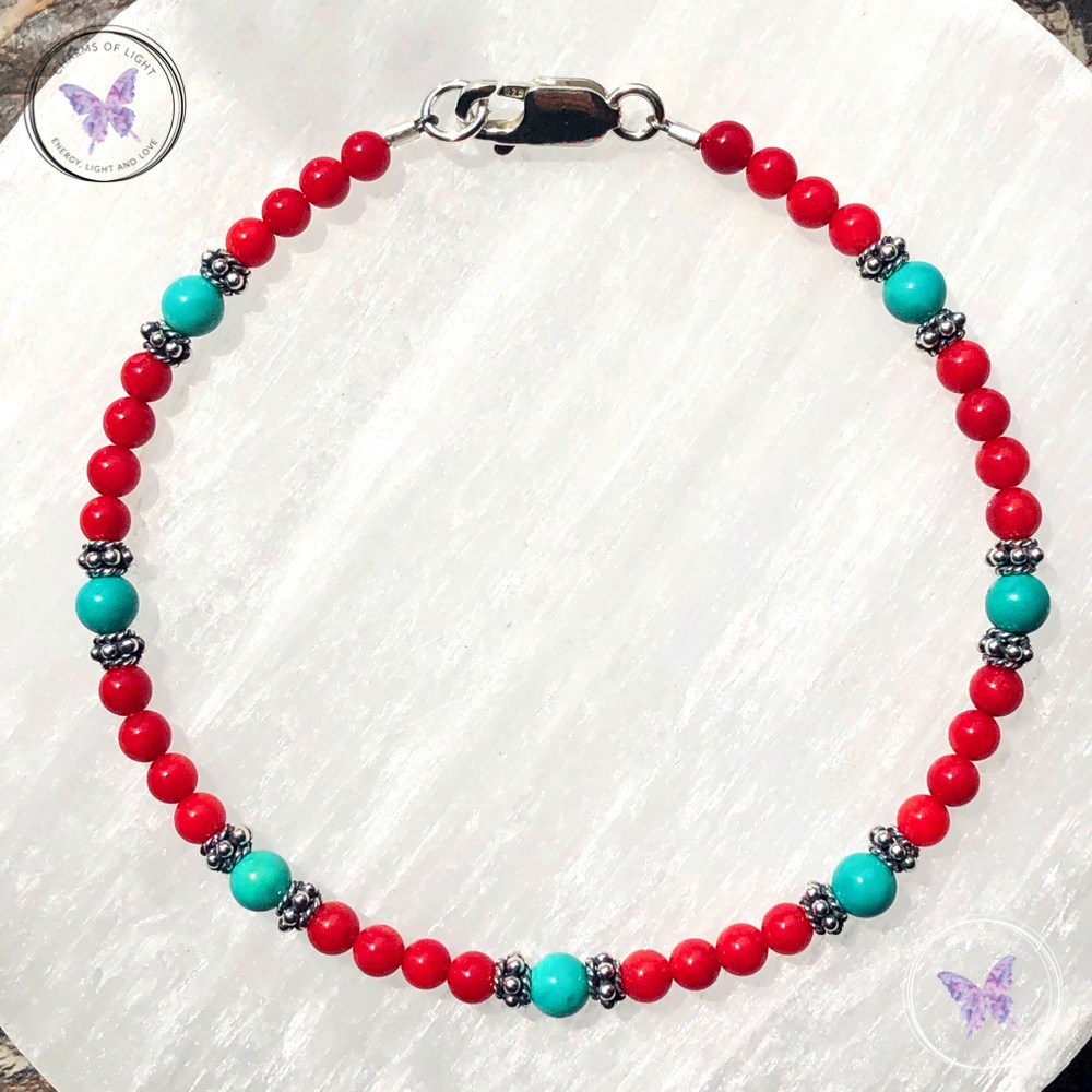Coral bead clearance bracelet