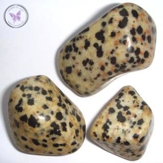 Dalmation Jasper Tumble Stone Keychain