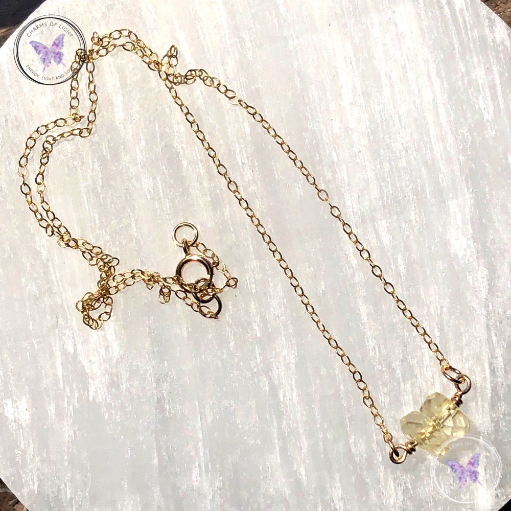 Gold Citrine Necklace