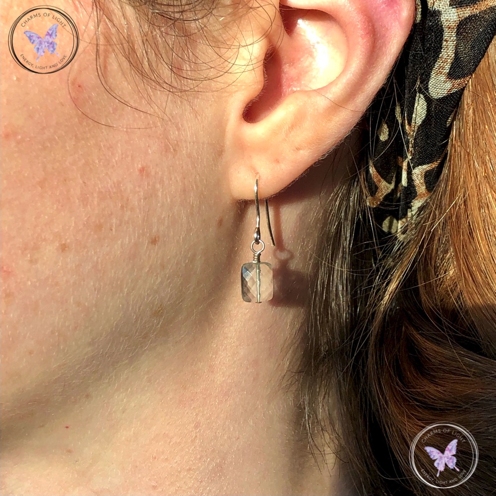 Faceted Prasiolite Earrings