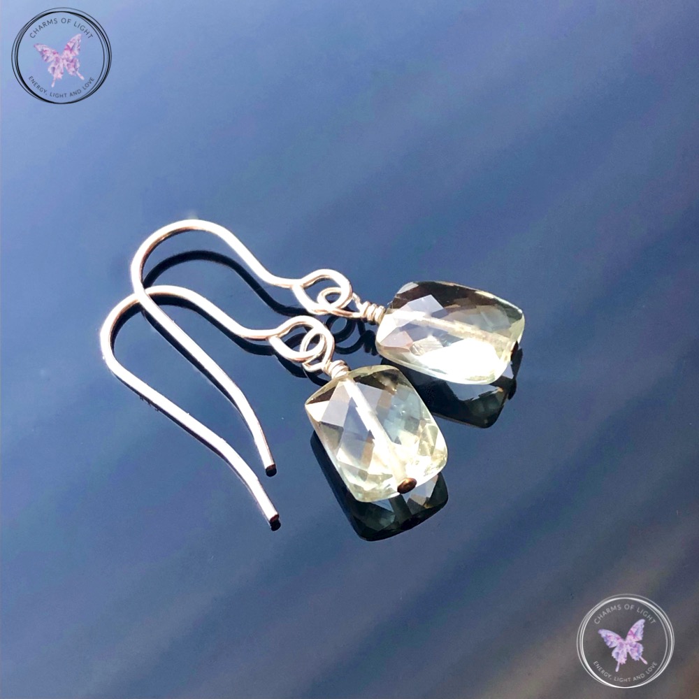 Faceted Prasiolite Earrings