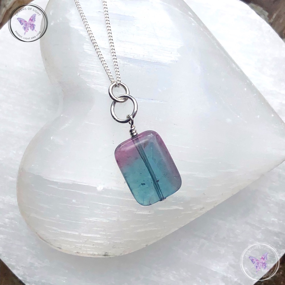 Blue Fluorite Pendant Necklace