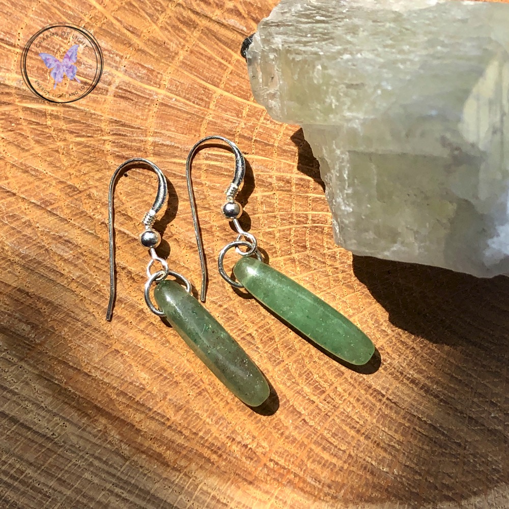 Green Aventurine Chip Earrings