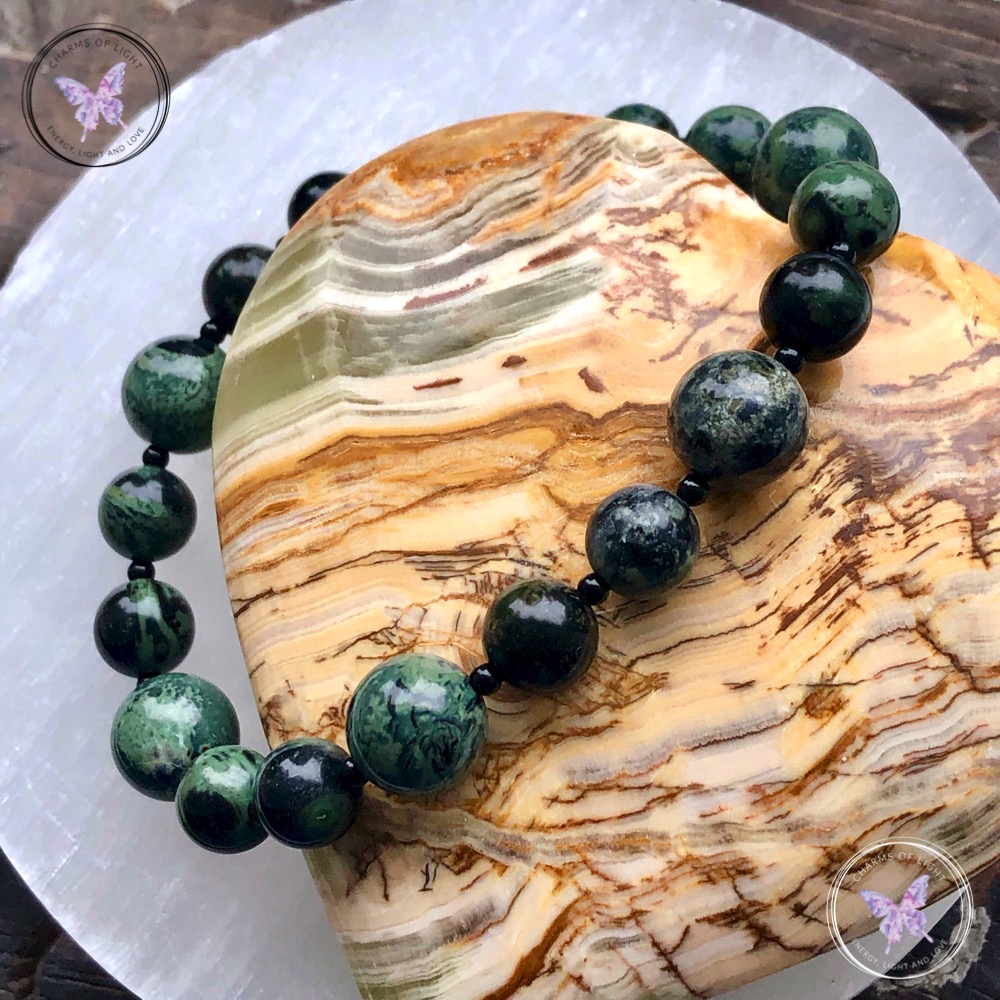 Kambaba Jasper & Onyx Bracelet