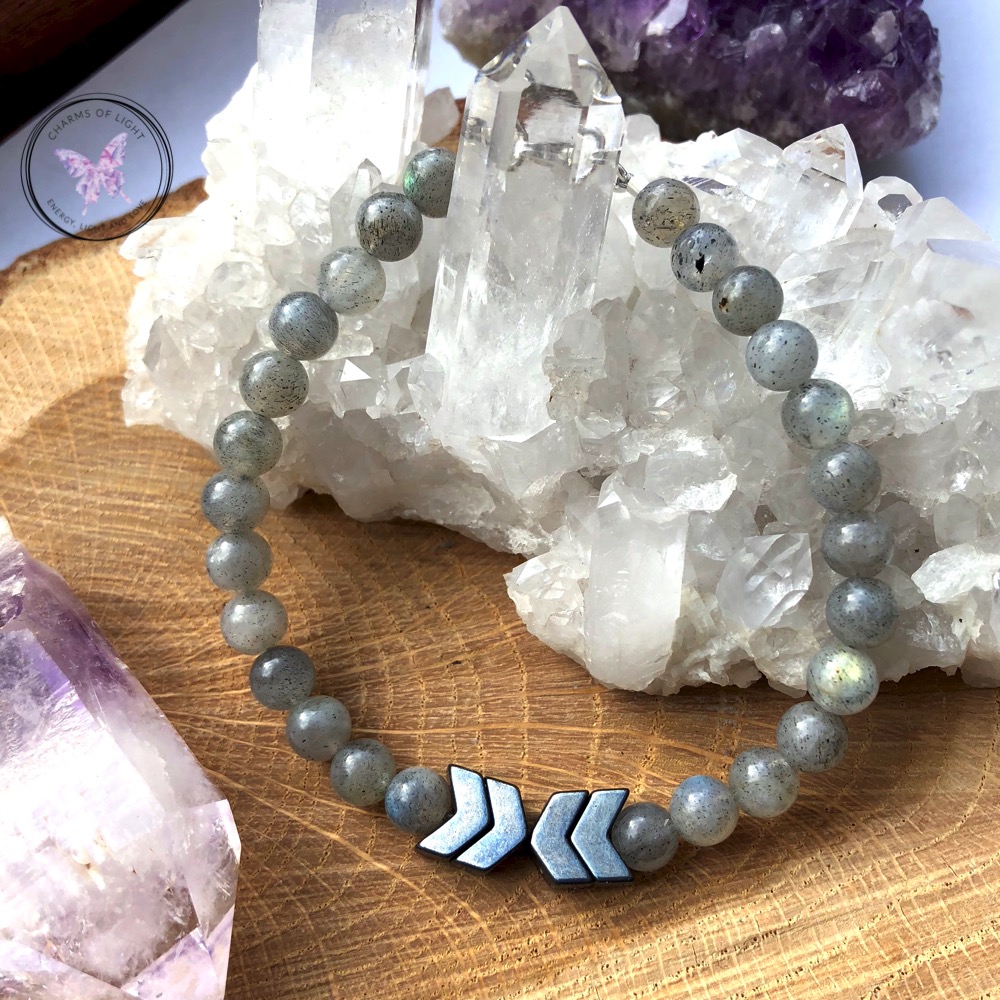 Labradorite & Hematite Arrow Bracelet
