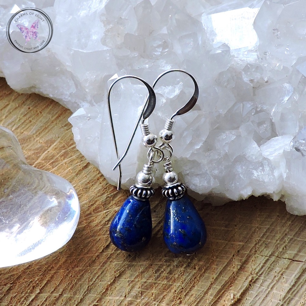 Lapis Lazuli & Silver Drop Earrings
