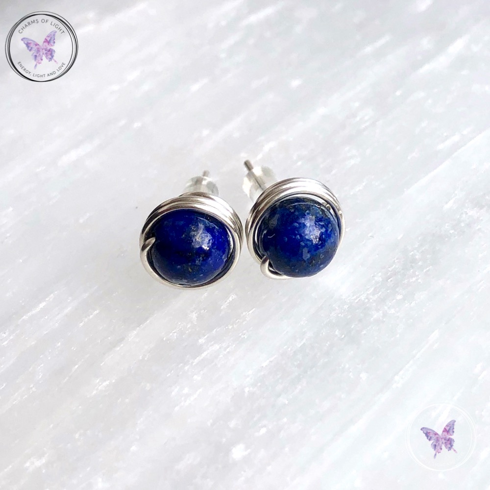 Lapis Lazuli Stud Earrings