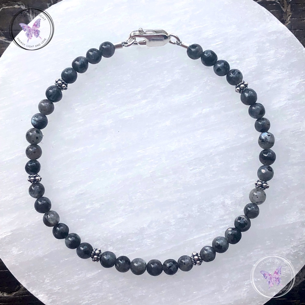 Larvikite Bead Bracelet
