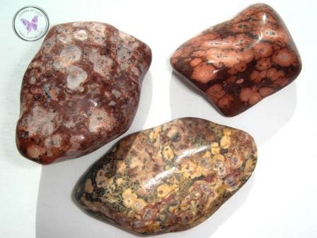Leopard Skin Jasper Tumble Stone Keychain