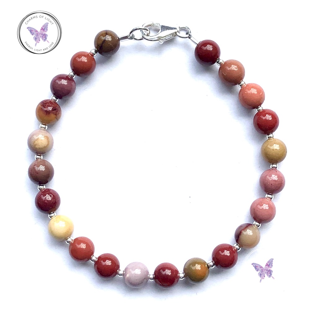 Mookaite and Silver Bracelet