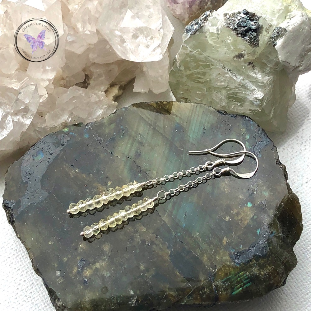 Yellow Topaz dangle earrings