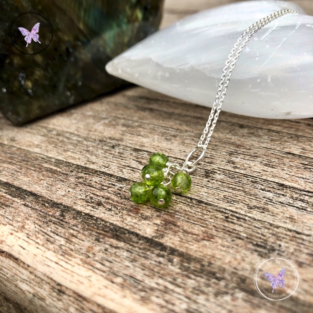 Peridot Cluster Necklace