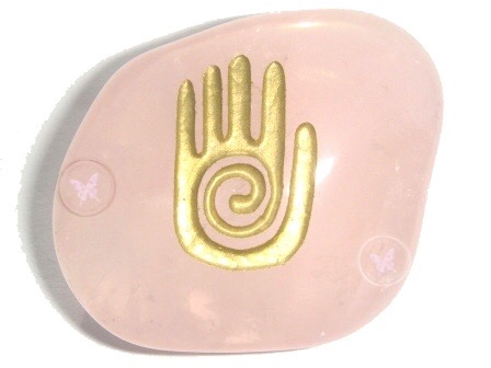 Healing Hand on Rose Quartz