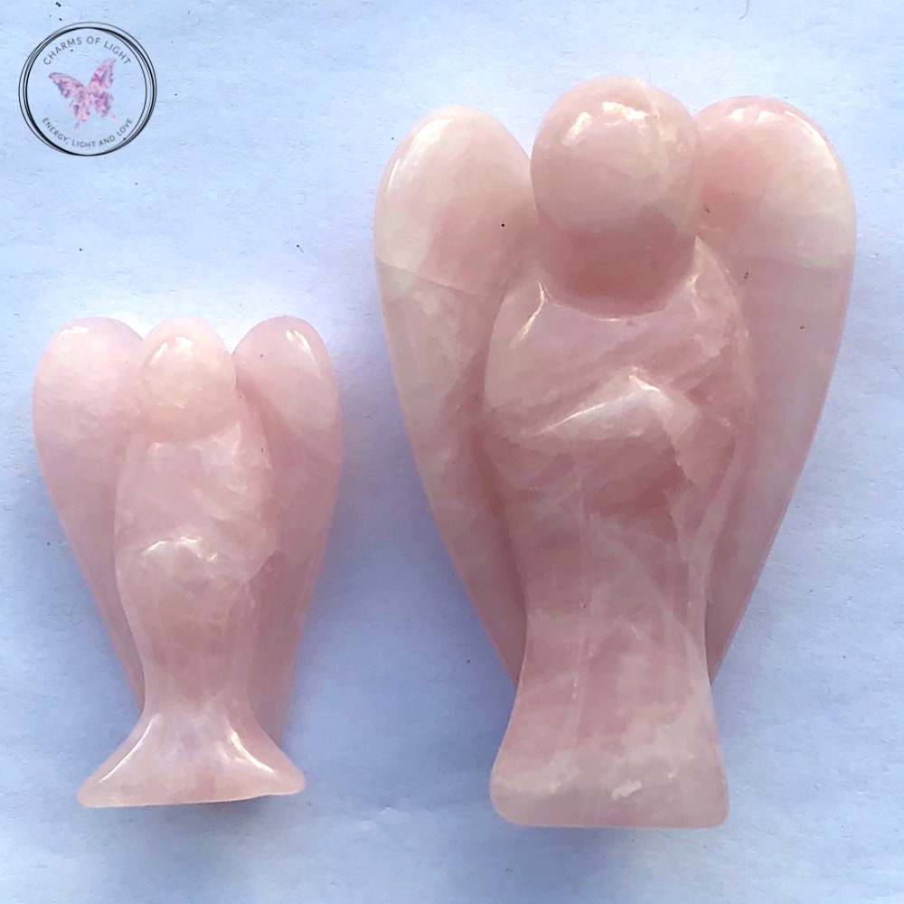 Rose Quartz Gemstone Crystal Angel Xlarge