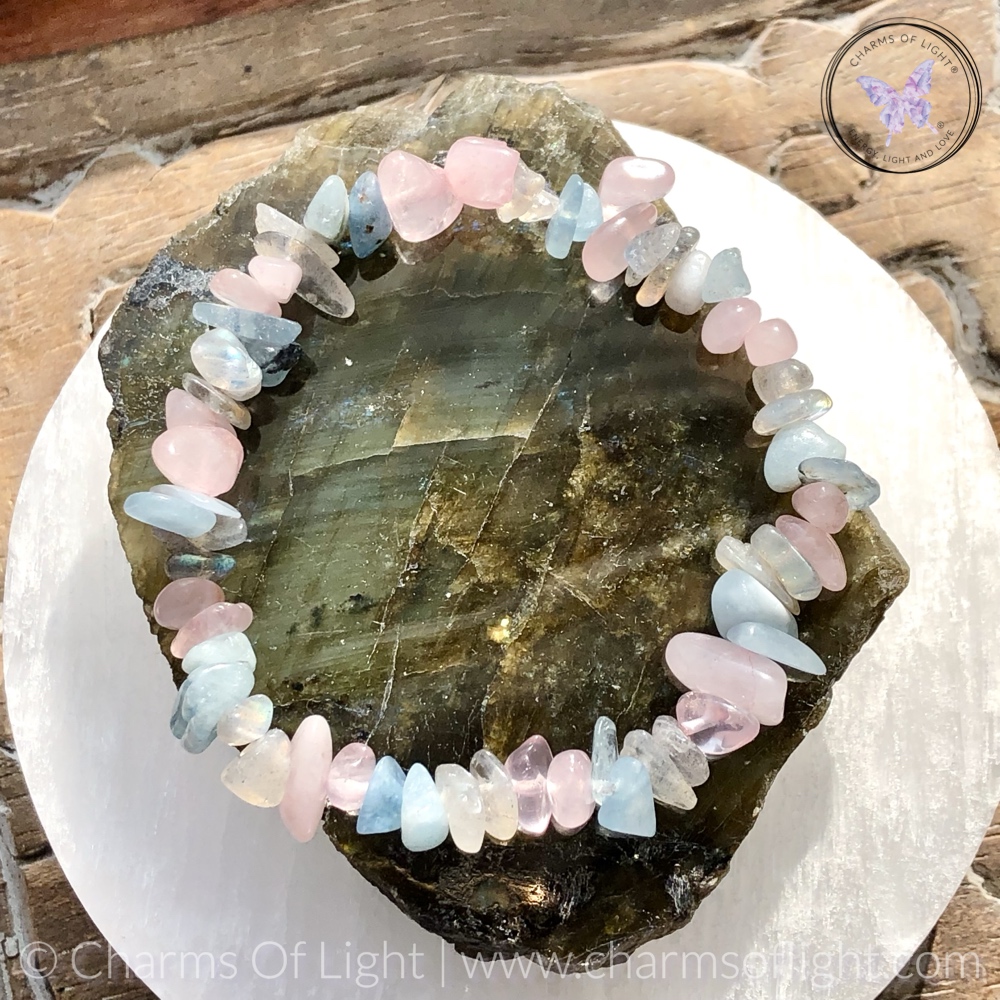 Aquamarine chip bracelet deals