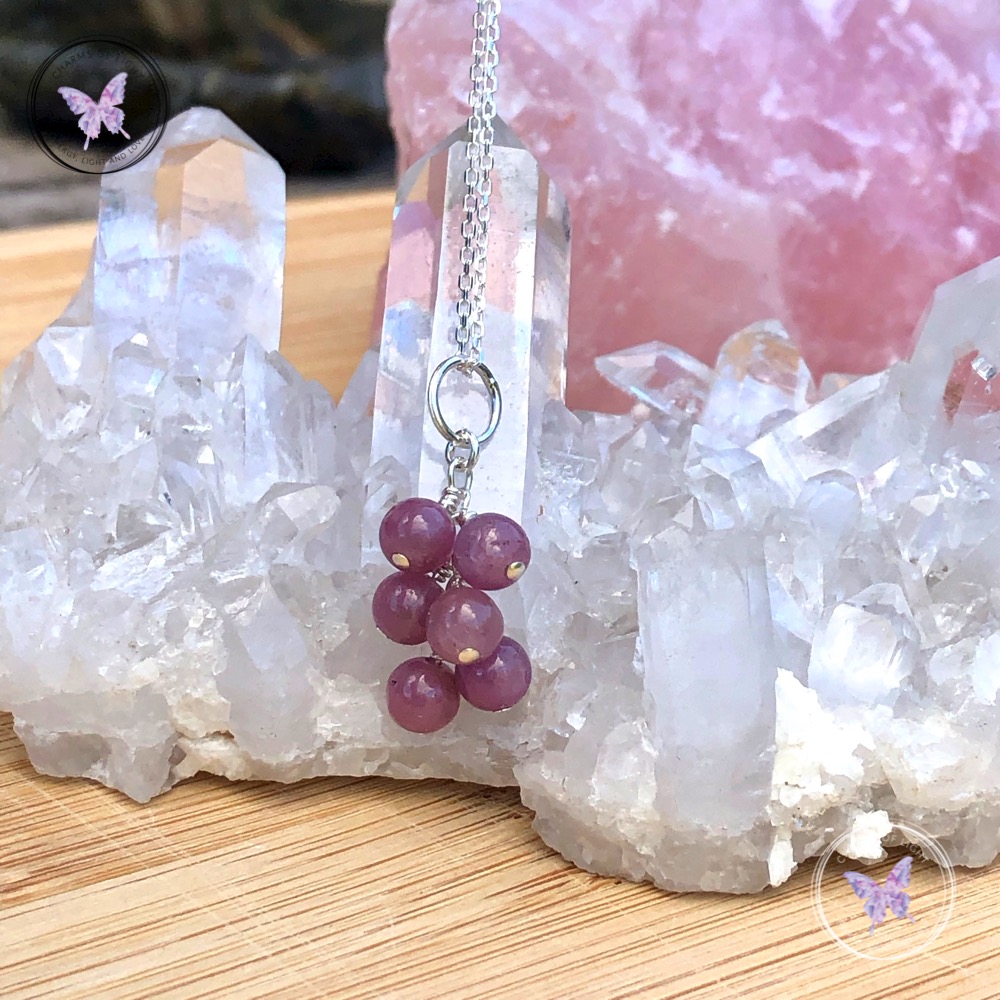 Ruby Cluster Necklace