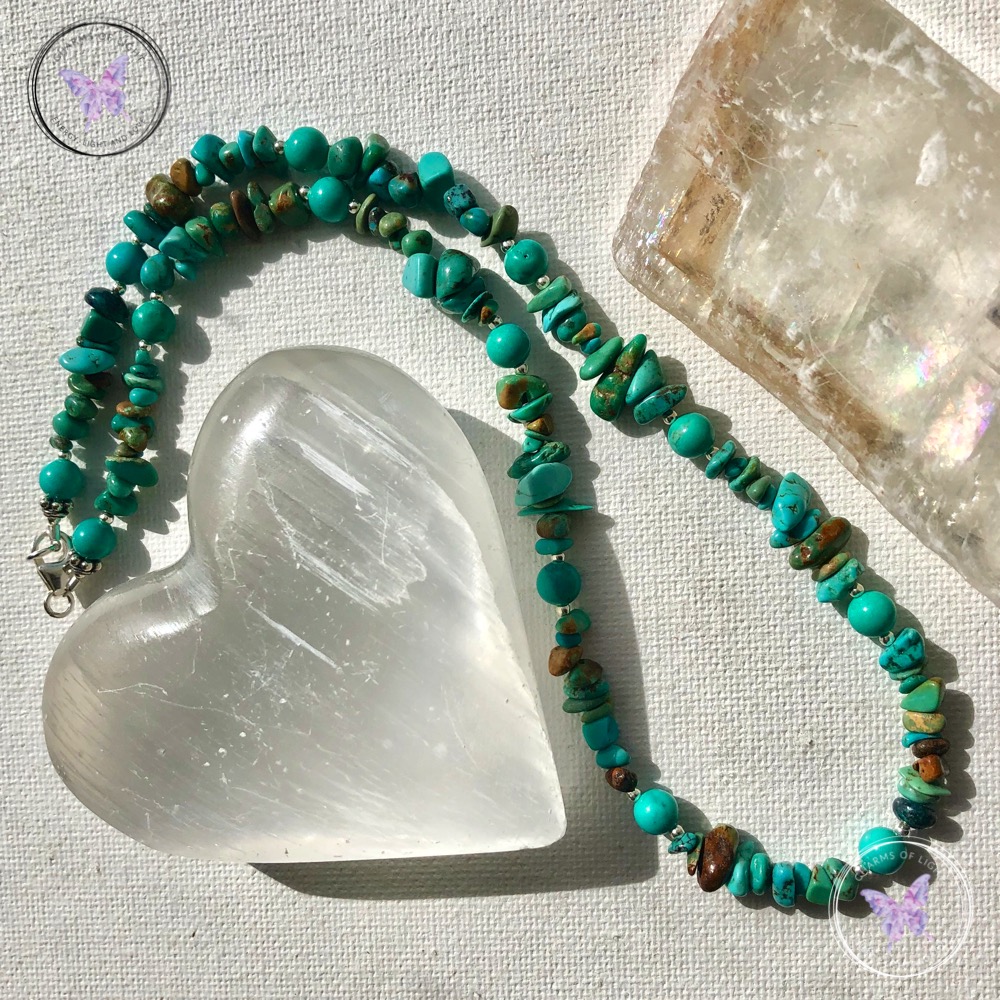 Turquoise Bead & Chip Necklace