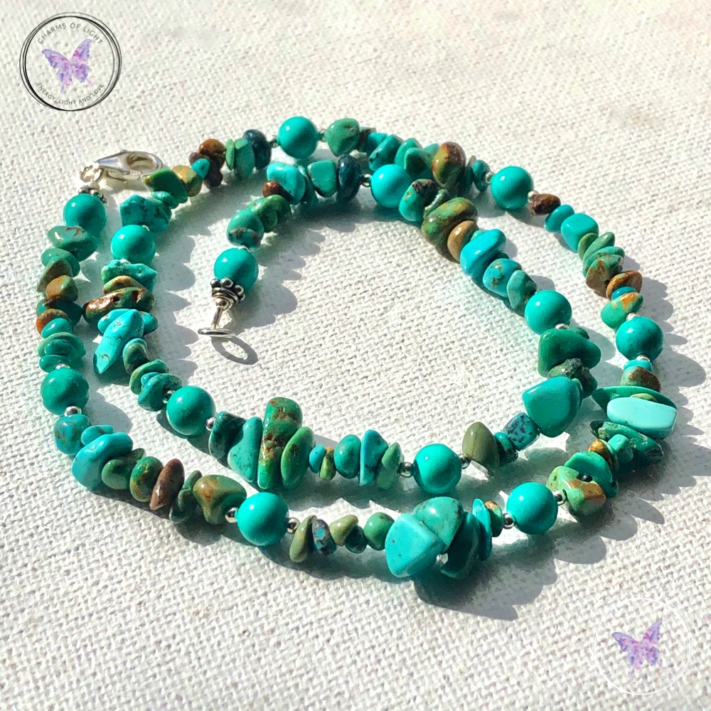 Turquoise Bead & Chip Necklace